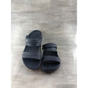 Crocs Classic Sandals Navy Blue Mens 7 Womens 9 Two Strap Slide Heel Strap